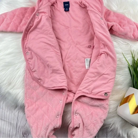 Gap Bear Ear Quilted Hoodie One Piece Jacket Outerwear - Picture 3 of 3